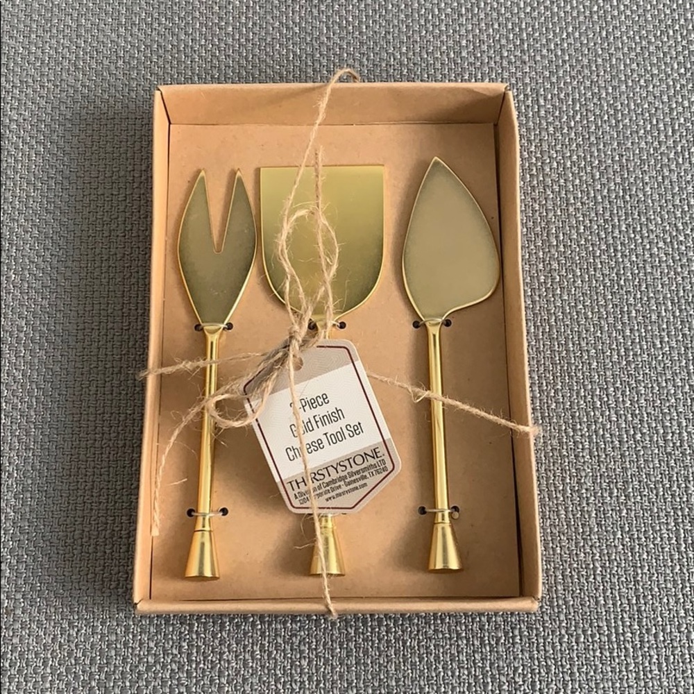 Thirstystone Gold Cheese Knife Set